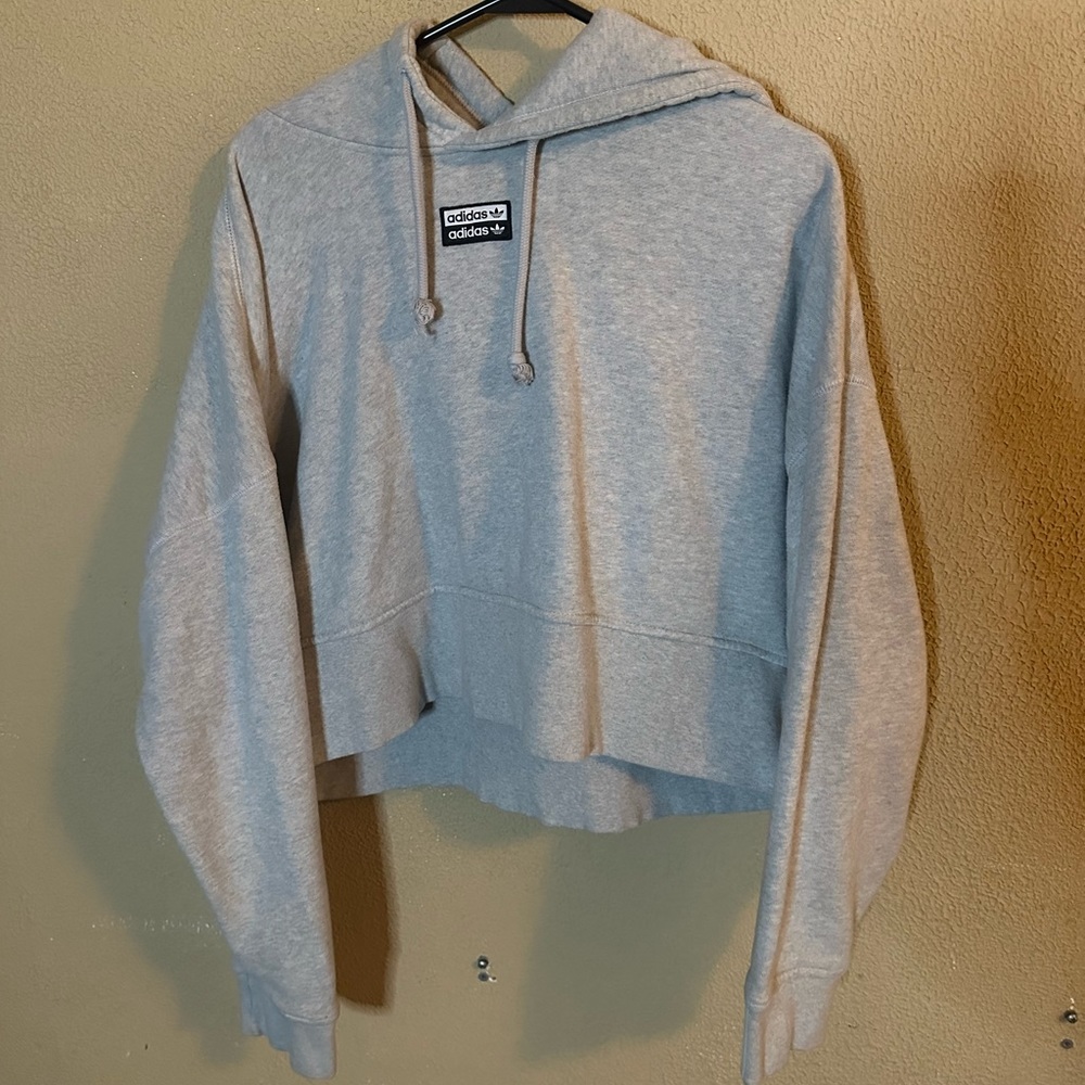 ADIDAS Cropped Hoodie sz L